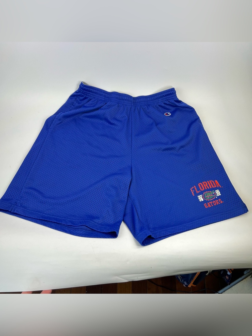 Champion Blue Florida Gators Mesh Athletic Basketball Shorts Size Large